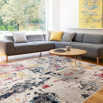 Nova NV38 Palette Modern Abstract Durable Easy-Care Polypropylene Short Pile Multicolour Rug-Asiatic Carpets-Rug Love - The Most Loved Rug Store